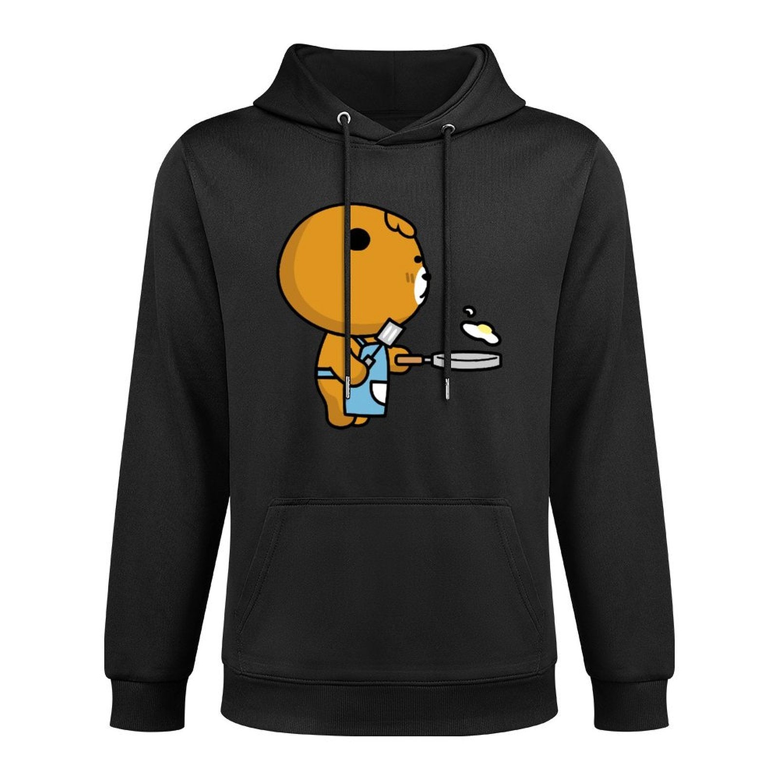 Batch-Printed Crewneck Front Graphic Hoodies